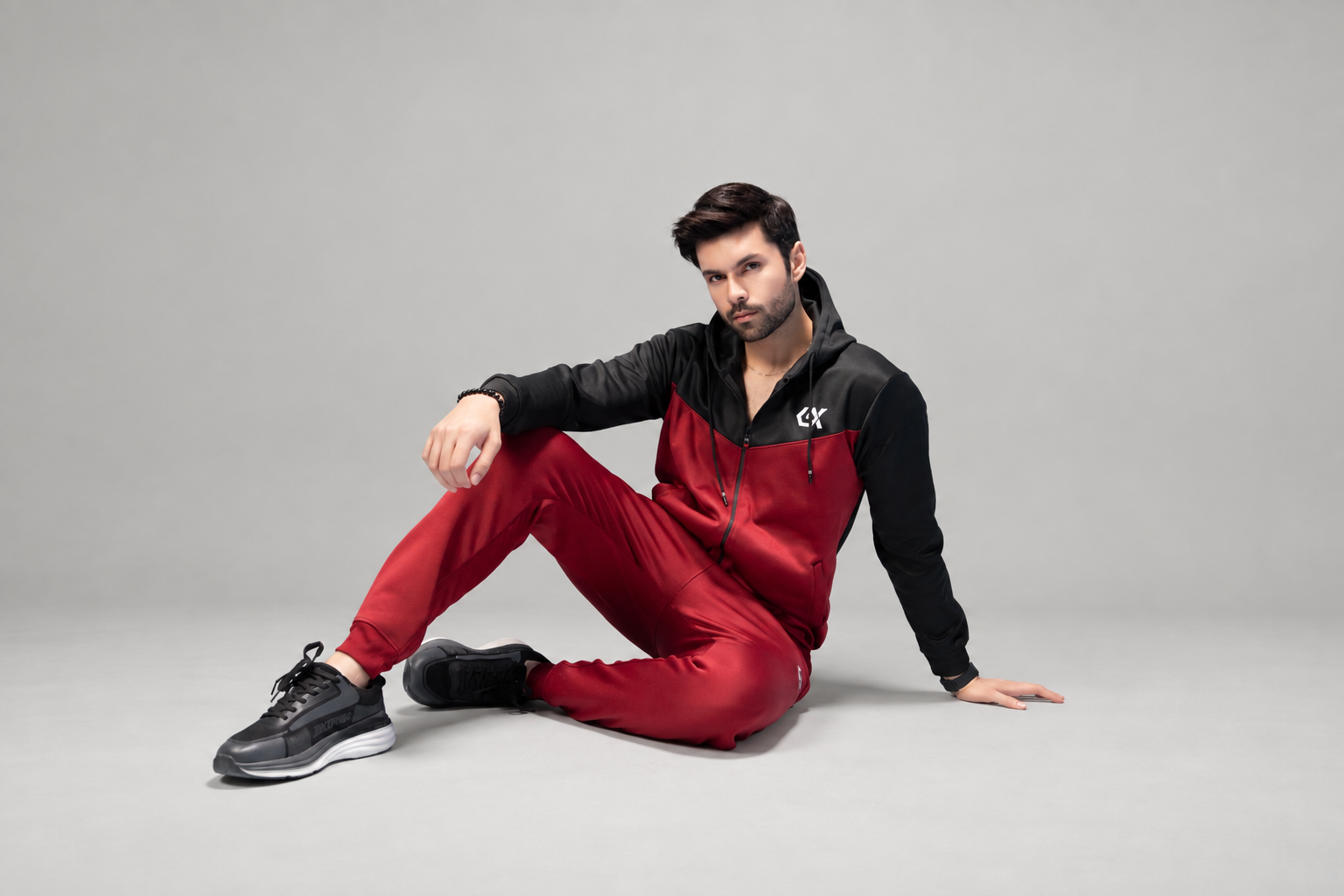 Burgendy Bold Flexfit Tracksuit