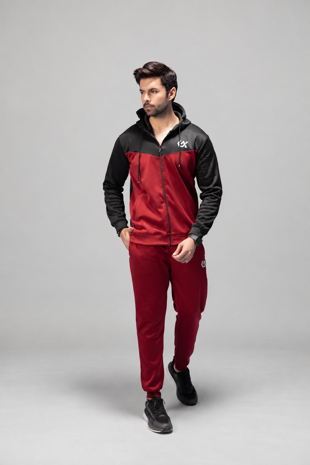Burgendy Bold Flexfit Tracksuit