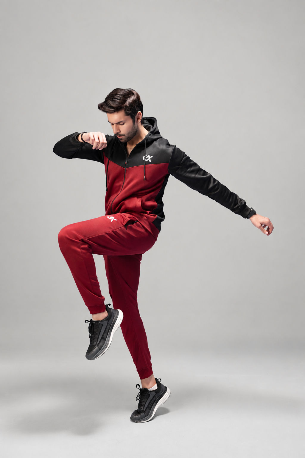 Burgendy Bold Flexfit Tracksuit