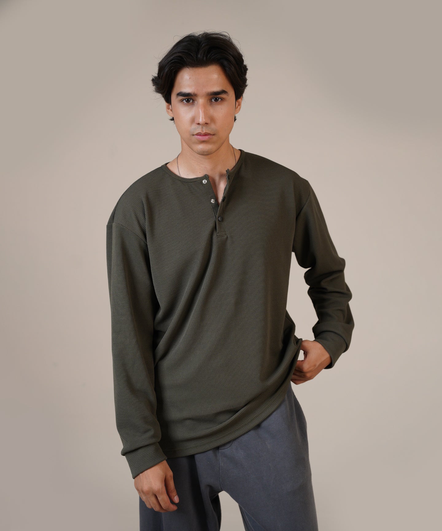 The Charcoal Henley