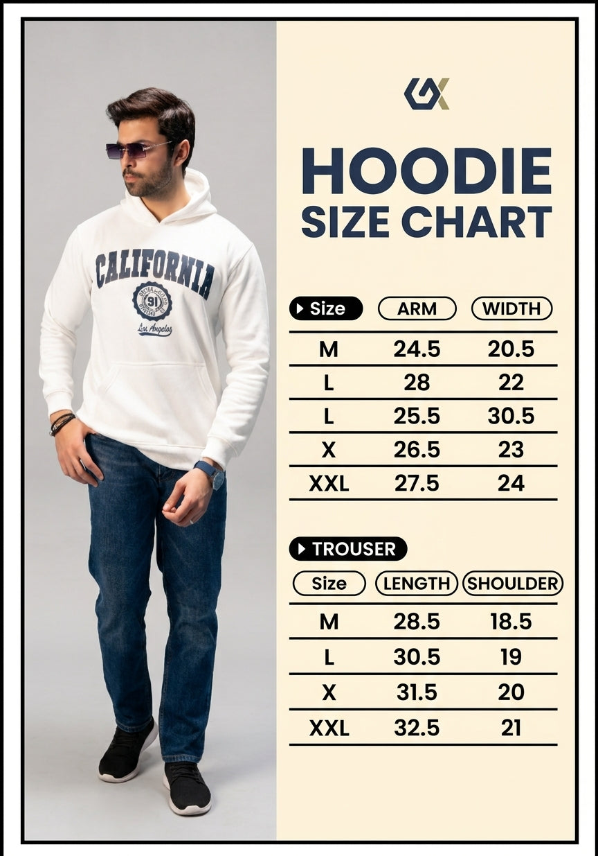 Vanilla de California Hood Size Chart